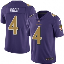 Youth Nike Baltimore Ravens #4 Sam Koch Limited Purple Rush Vapor Untouchable NFL Jersey