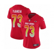 Women's Nike Baltimore Ravens #73 Marshal Yanda Limited Red AFC 2019 Pro Bowl NFL Jersey