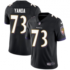 Youth Nike Baltimore Ravens #73 Marshal Yanda Elite Black Alternate NFL Jersey