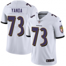 Youth Nike Baltimore Ravens #73 Marshal Yanda Elite White NFL Jersey