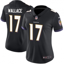 Women's Nike Baltimore Ravens #17 Mike Wallace Elite Black Alternate NFL Jersey