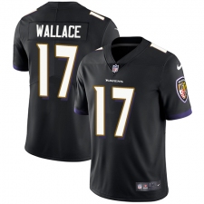 Youth Nike Baltimore Ravens #17 Mike Wallace Black Alternate Vapor Untouchable Limited Player NFL Jersey