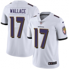 Youth Nike Baltimore Ravens #17 Mike Wallace Elite White NFL Jersey