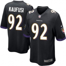 Men's Nike Baltimore Ravens #92 Bronson Kaufusi Game Black Alternate NFL Jersey