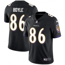 Youth Nike Baltimore Ravens #86 Nick Boyle Elite Black Alternate NFL Jersey