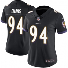 Women's Nike Baltimore Ravens #94 Carl Davis Black Alternate Vapor Untouchable Limited Player NFL Jersey