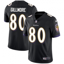 Youth Nike Baltimore Ravens #80 Crockett Gillmore Elite Black Alternate NFL Jersey