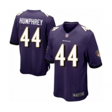 Men's Baltimore Ravens #44 Marlon Humphrey Game Purple Team Color Football Jersey