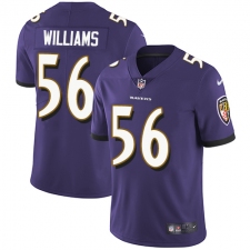 Youth Nike Baltimore Ravens #56 Tim Williams Elite Purple Team Color NFL Jersey