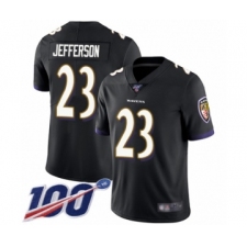 Men's Baltimore Ravens #23 Tony Jefferson Black Alternate Vapor Untouchable Limited Player 100th Season Football Jersey