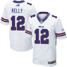Men's Nike Buffalo Bills #12 Jim Kelly Elite White NFL Jersey