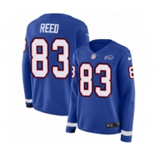Women's Nike Buffalo Bills #83 Andre Reed Limited Royal Blue Therma Long Sleeve NFL Jersey