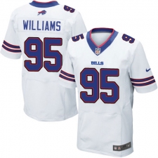 Men's Nike Buffalo Bills #95 Kyle Williams Elite White NFL Jersey