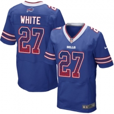 Men's Nike Buffalo Bills #27 Tre'Davious White Elite Royal Blue Home Drift Fashion NFL Jersey