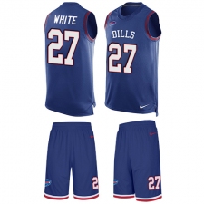 Men's Nike Buffalo Bills #27 Tre'Davious White Limited Royal Blue Tank Top Suit NFL Jersey