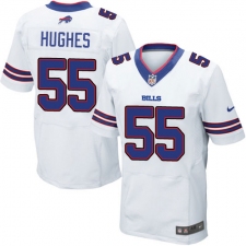 Men's Nike Buffalo Bills #55 Jerry Hughes Elite White NFL Jersey