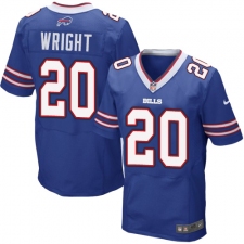 Men's Nike Buffalo Bills #20 Shareece Wright Elite Royal Blue Team Color NFL Jersey