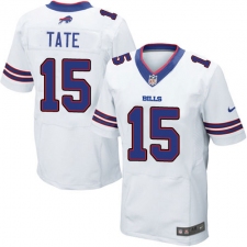 Men's Nike Buffalo Bills #15 Brandon Tate Elite White NFL Jersey