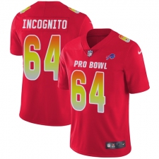 Women's Nike Buffalo Bills #64 Richie Incognito Limited Red 2018 Pro Bowl NFL Jersey