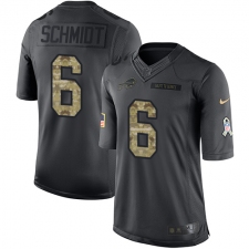 Men's Nike Buffalo Bills #6 Colton Schmidt Limited Black 2016 Salute to Service NFL Jersey