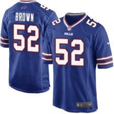 Men's Nike Buffalo Bills #52 Preston Brown Game Royal Blue Team Color NFL Jersey
