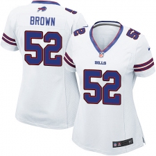 Women's Nike Buffalo Bills #52 Preston Brown Game White NFL Jersey