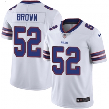 Youth Nike Buffalo Bills #52 Preston Brown White Vapor Untouchable Limited Player NFL Jersey