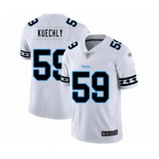 Men's Carolina Panthers #59 Luke Kuechly White Team Logo Fashion Limited Football Jersey