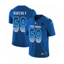 Men's Nike Carolina Panthers #59 Luke Kuechly Limited Royal Blue NFC 2019 Pro Bowl NFL Jersey