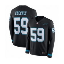 Youth Nike Carolina Panthers #59 Luke Kuechly Limited Black Therma Long Sleeve NFL Jersey