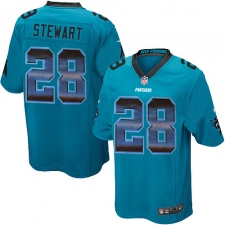 Men's Nike Carolina Panthers #28 Jonathan Stewart Limited Blue Strobe NFL Jersey