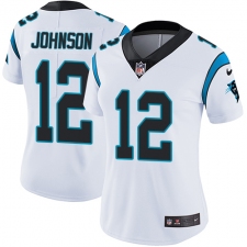Women's Nike Carolina Panthers #12 Charles Johnson Elite White NFL Jersey