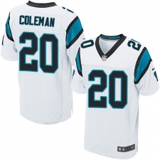 Men's Nike Carolina Panthers #20 Kurt Coleman Elite White NFL Jersey