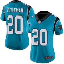 Women's Nike Carolina Panthers #20 Kurt Coleman Limited Blue Rush Vapor Untouchable NFL Jersey