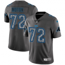 Youth Nike Carolina Panthers #72 Taylor Moton Gray Static Vapor Untouchable Limited NFL Jersey