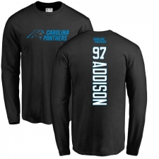 NFL Nike Carolina Panthers #97 Mario Addison Black Backer Long Sleeve T-Shirt