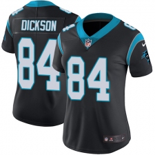 Women's Nike Carolina Panthers #84 Ed Dickson Elite Black Team Color NFL Jersey