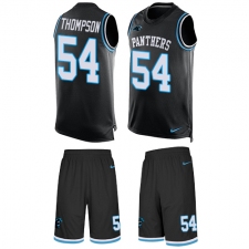 Men's Nike Carolina Panthers #54 Shaq Thompson Limited Black Tank Top Suit NFL Jersey