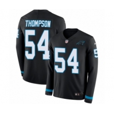 Youth Nike Carolina Panthers #54 Shaq Thompson Limited Black Therma Long Sleeve NFL Jersey