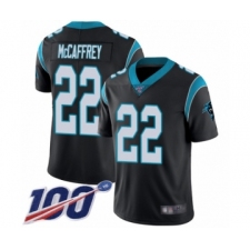 Men's Carolina Panthers #22 Christian McCaffrey Black Team Color Vapor Untouchable Limited Player 100th Season Football Jersey
