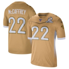 Men's Carolina Panthers #22 Christian McCaffrey Nike Gold 2020 NFC Pro Bowl Game Jersey