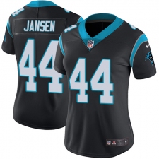 Women's Nike Carolina Panthers #44 J.J. Jansen Elite Black Team Color NFL Jersey