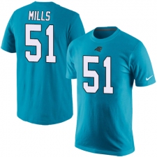 NFL Men's Nike Carolina Panthers #51 Sam Mills Blue Rush Pride Name & Number T-Shirt