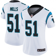 Women's Nike Carolina Panthers #51 Sam Mills Elite White NFL Jersey