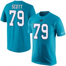 NFL Men's Nike Carolina Panthers #79 Chris Scott Blue Rush Pride Name & Number T-Shirt