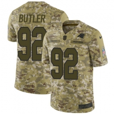 Youth Nike Carolina Panthers #92 Vernon Butler Limited Camo 2018 Salute to Service NFL Jersey