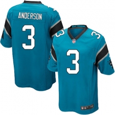 Men's Nike Carolina Panthers #3 Derek Anderson Game Blue Alternate NFL Jersey
