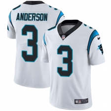 Men's Nike Carolina Panthers #3 Derek Anderson White Vapor Untouchable Limited Player NFL Jersey