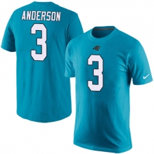 NFL Men's Nike Carolina Panthers #3 Derek Anderson Blue Rush Pride Name & Number T-Shirt