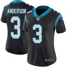 Women's Nike Carolina Panthers #3 Derek Anderson Elite Black Team Color NFL Jersey